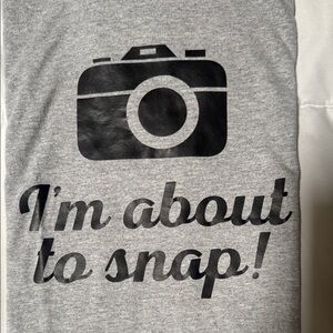 Gildan Gray T-Shirt with Black Camera Design